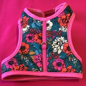 Pink Floral Dog Harness